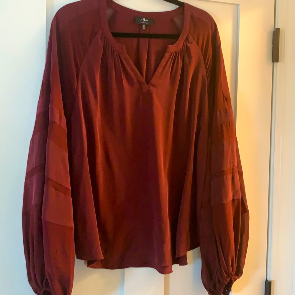 7 for all man kind silk blouse